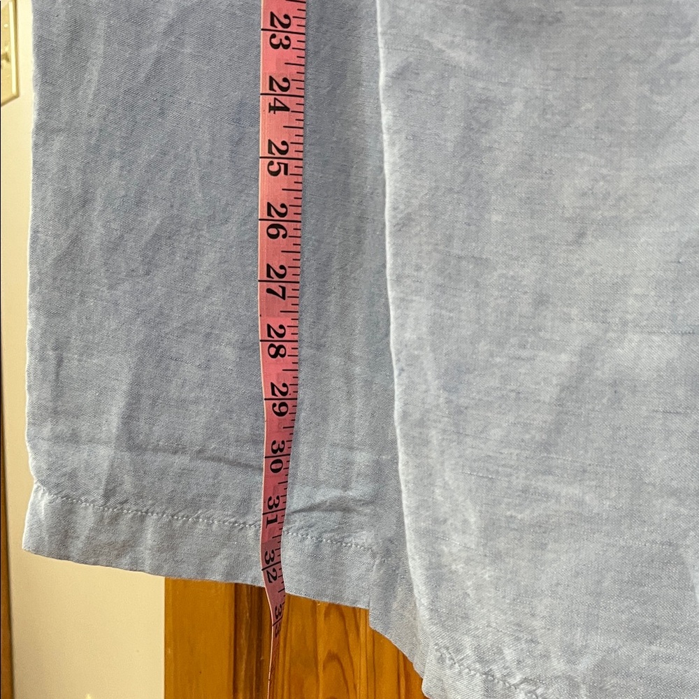 LOFT Light Blue chambray Wide-Leg Pants - Picture 5 of 5